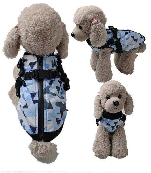 Dog Apparel Supplier Dog Coat With Harness For Winter