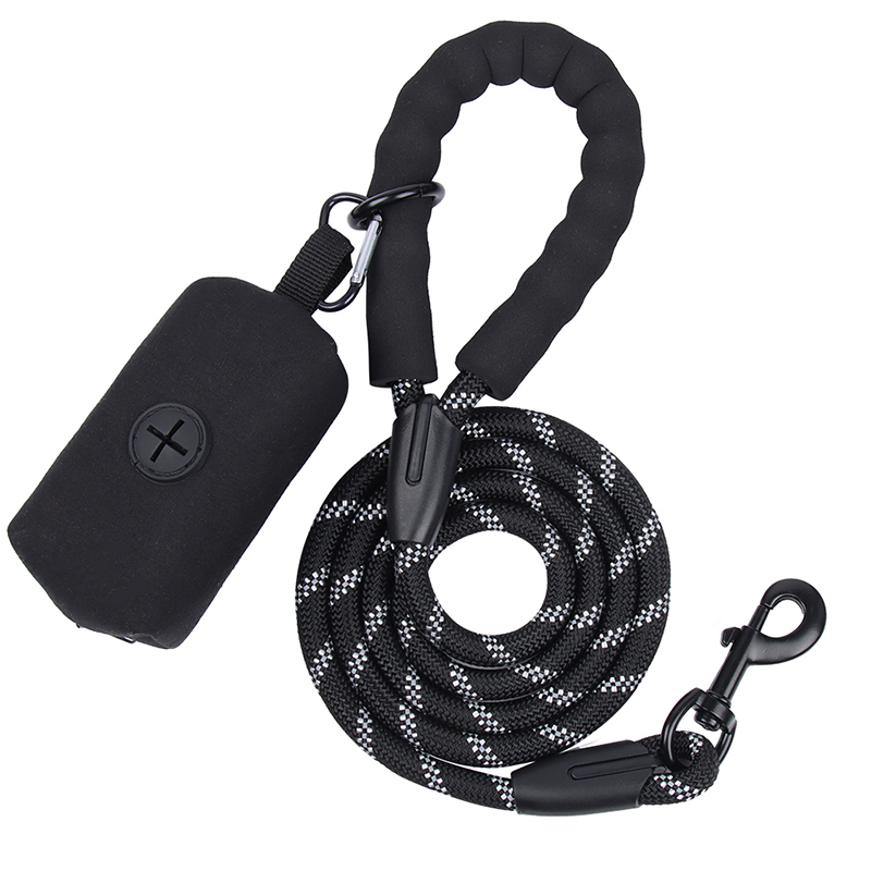  Factory Strong Dog Leash with Zipper Pouch, Comfortable Padded Handle and Highly Reflective Threads Dog Leashes for Small Medium and Large Dogs