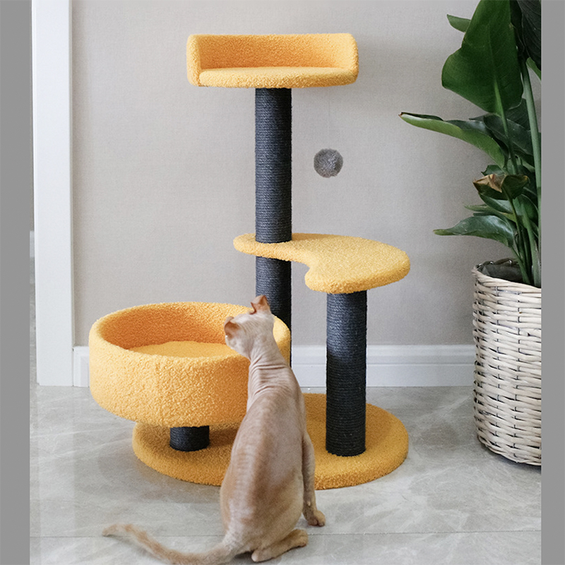  Wholesale Multi-layer cat climbing tree one-piece vertical sisal scratching , cat scratching board jumping platform toy
