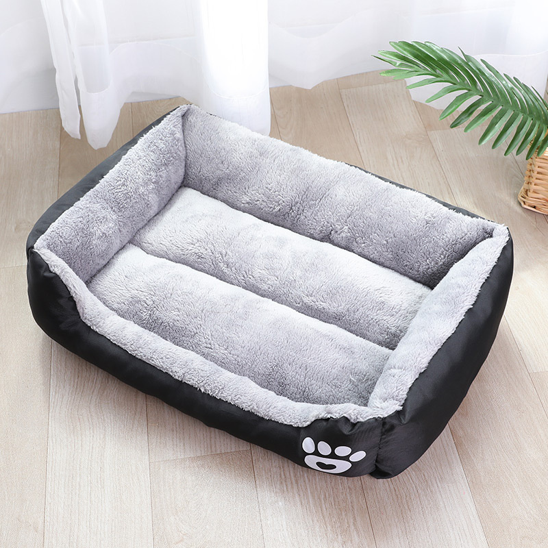 Wholesale Waterproof Short Plush Cushion Pet Bed For Small Dogs Cats With Memory Foam      