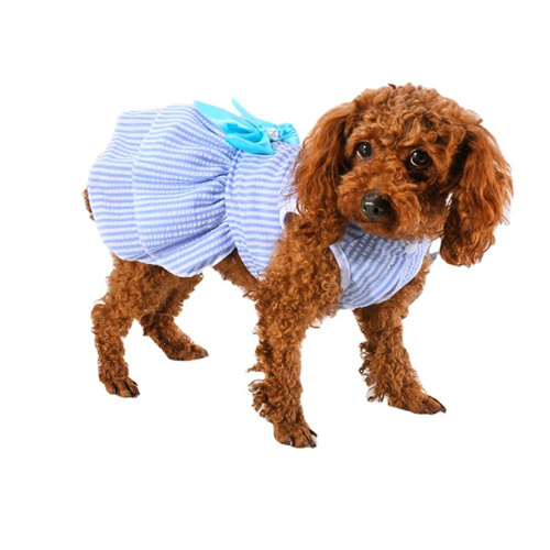 Dog Clothes Manufacturer Striped Dog t Shirts With Bow For Summer