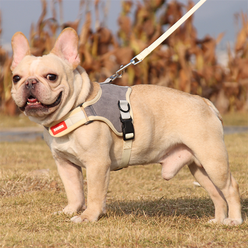 Pet Supplies Manufacturer Reflective No-Choke Dog Harness For Easy Walk Made Of Suede Fabric