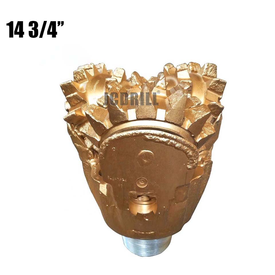 14 3/4 Inch Iadc 127 Tricone Drill Bit Steel Mill Tooth Roller Cone Drilling Rig