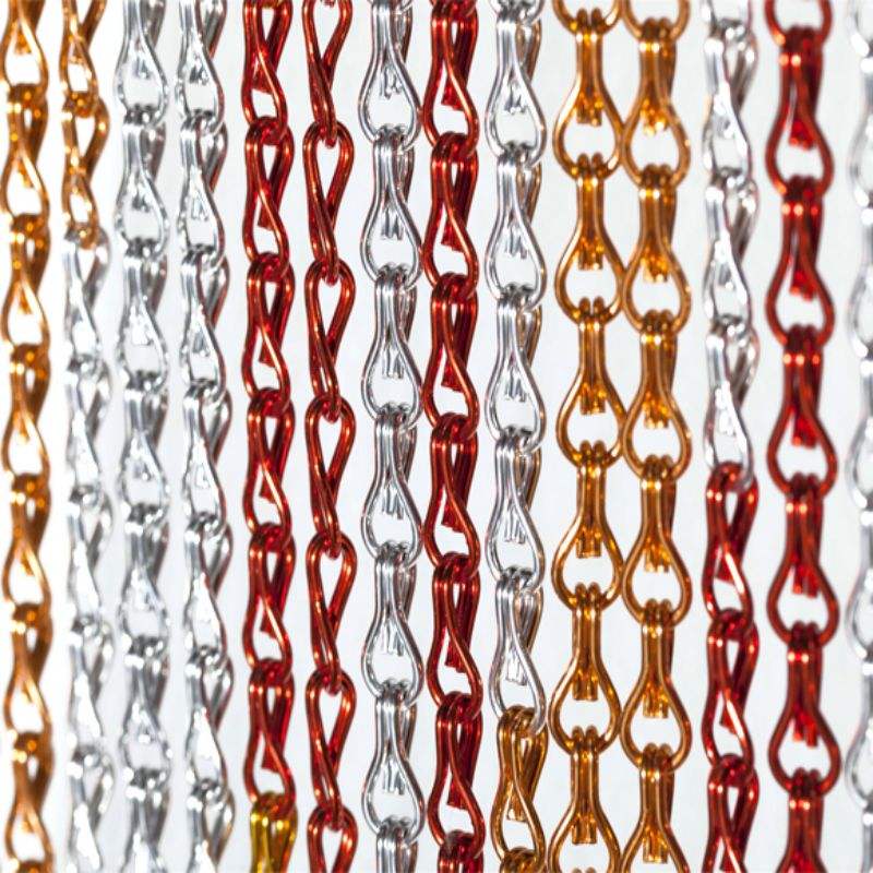 Decorative Metal Chain Link Mesh Curtain Aluminum Alloy Mesh Coil Drapery