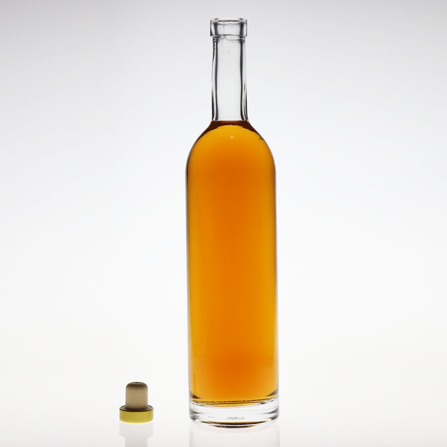 700ml 750ml 1000ml Clear  Nordic Round Empty Rum Whisky Spirit Gin Vodka Glass Liquor Bottle 