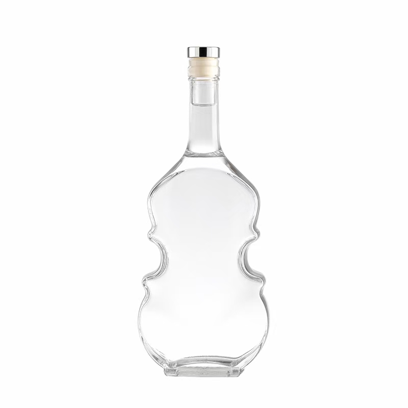 Clear Liquor BottleCrystal White Glass Wine Bottle Fancy Empty 500 Ml /700 Ml /750 Ml Glass Whisky Bottle