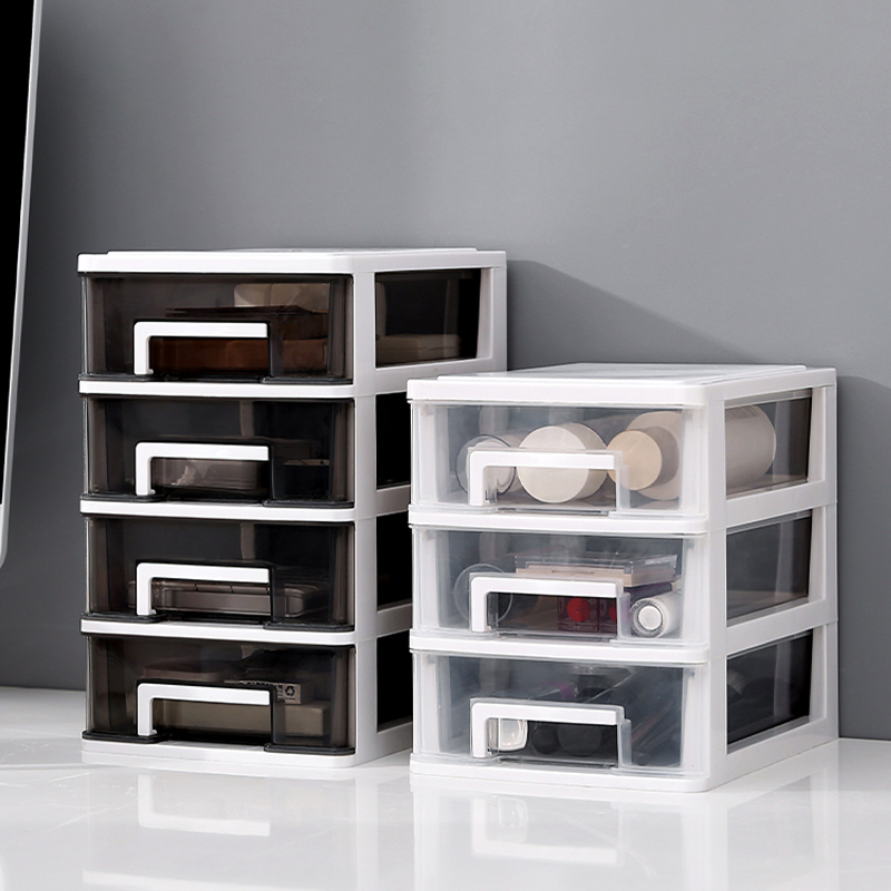  Transparent drawer multilayer storage plastic box