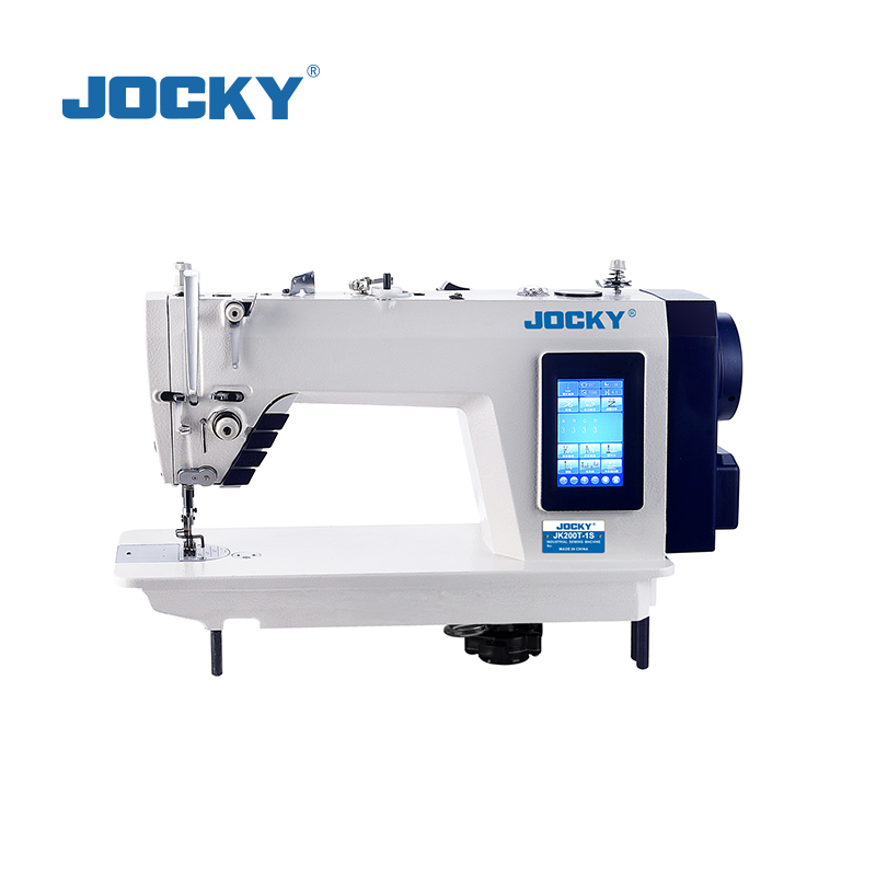 JK200T-1S Computerized lockstitch sewing machine, with single step motor, auto trimmer, touching panel