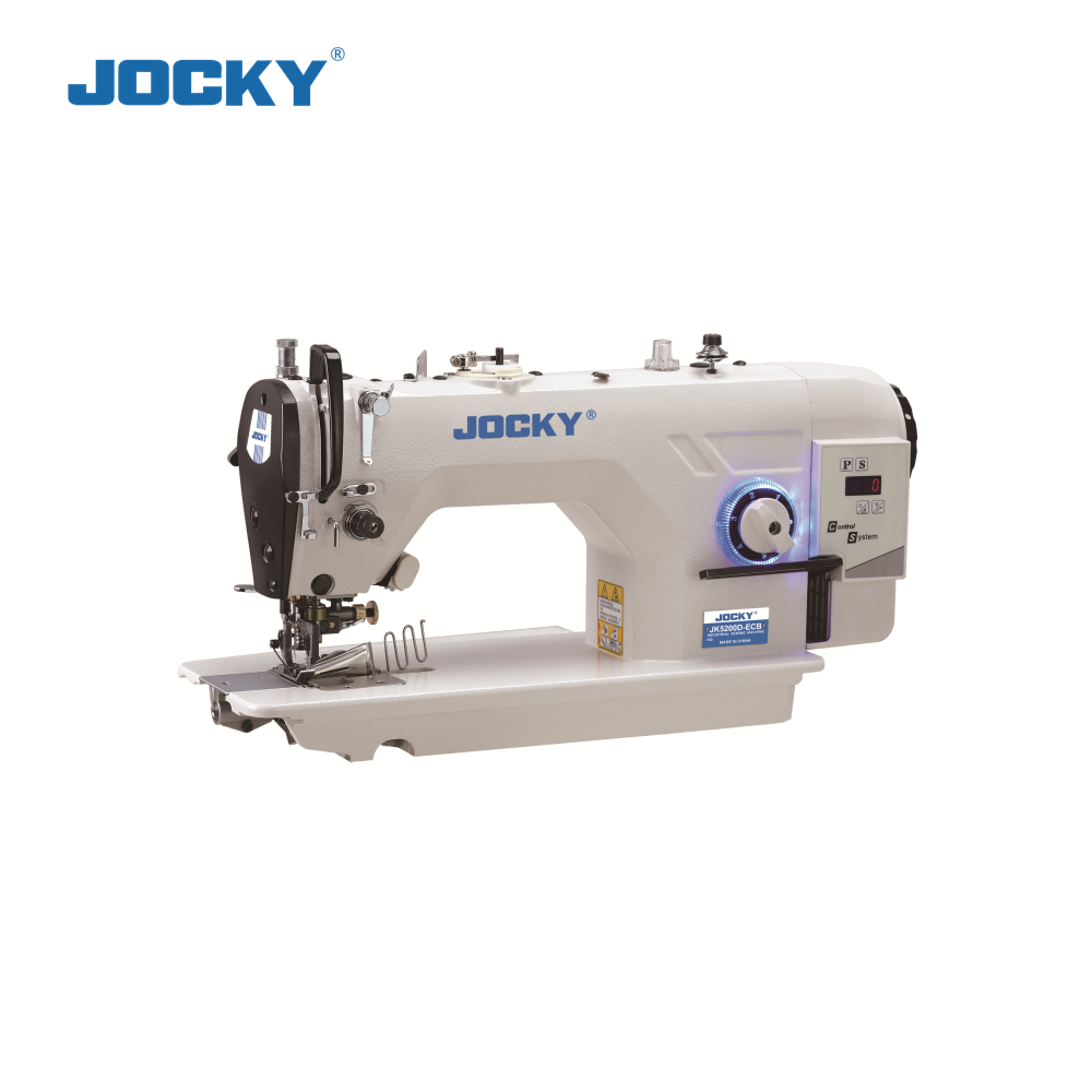 JK5200D-ECB Direct drive lockstitch sewing machine with side cutter and fabric cutter