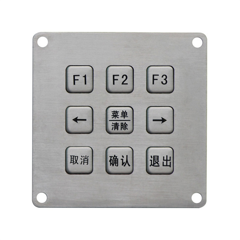 3x3 industrial control system keypad stainless steel B764