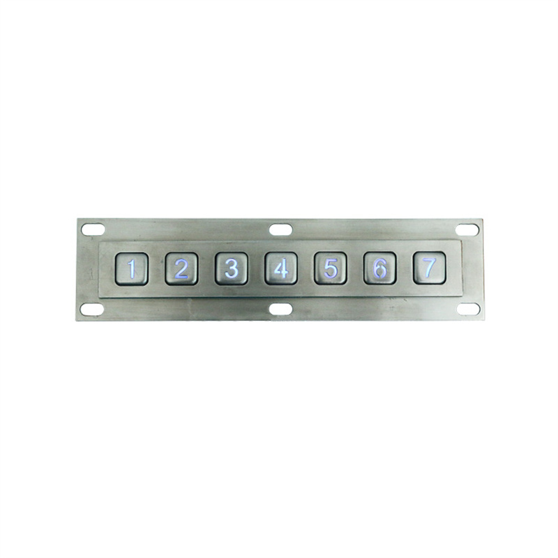 7 keys metal stainless steel keypad for elevator B863