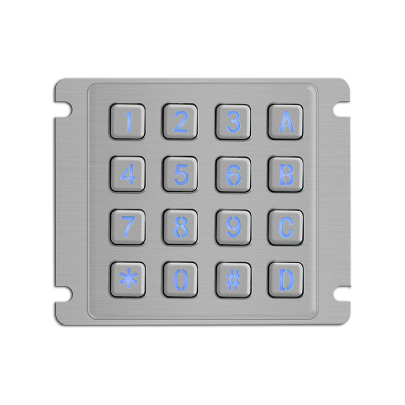 4x4 matrix design keypad stainless steel B860