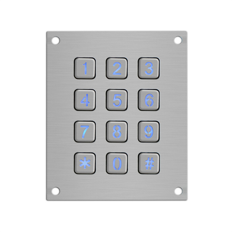 LED color stainless steel keypad for door safety B884