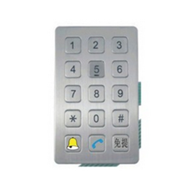 3x5 layout rugged metal keypad for outdoor B722