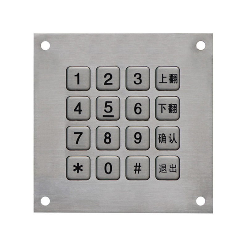 16 keys stainless steel keypad for fuel dispenser B723
