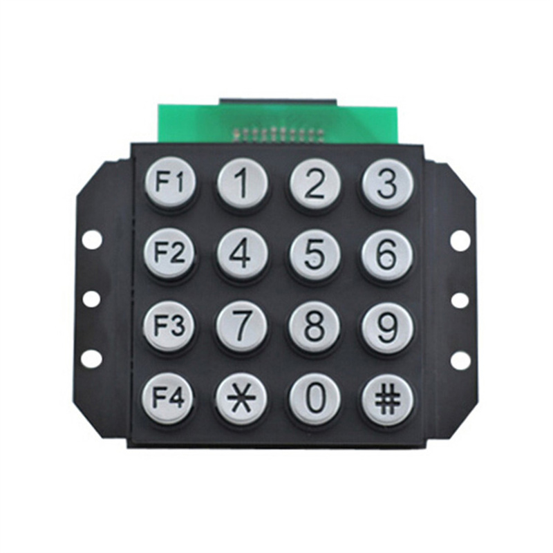 Round keys ip65 waterproof payphone 4x4 keypad B502