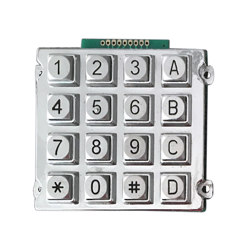 metal numeric keypad for kiosk ATM ticket CNC IP65 B512