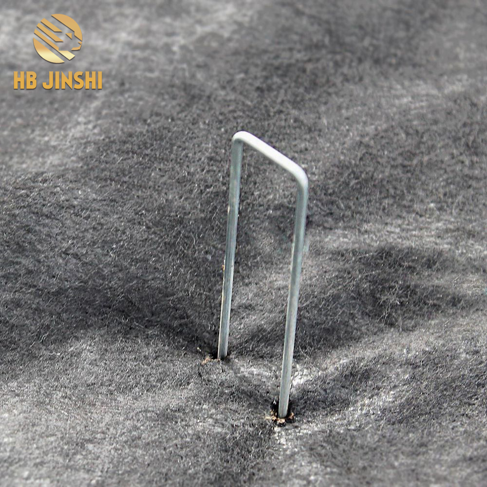 Hot Sale 1&quot; x 6&quot;  U Type Square Top Metal Wire Ground Pins Garden Stake Sod Staple