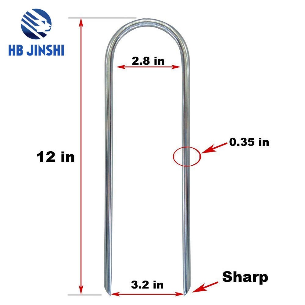 Galvanized heavy duty metal U-Stakes to hold trampolines
