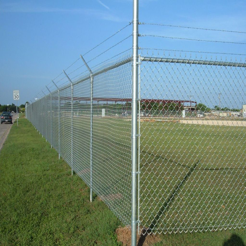 9 Gauge Galvanized/ PVC Coated Chain Link Fence by Factory Supplier