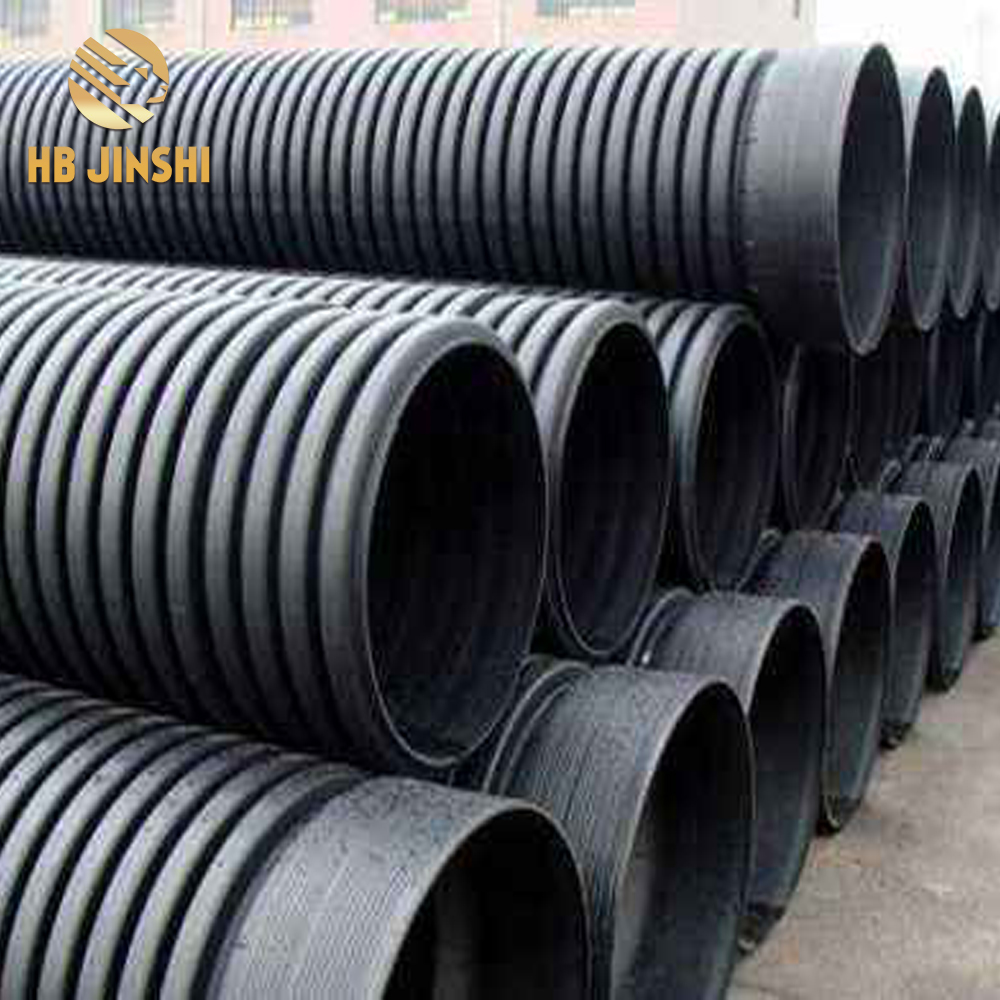 High quality PE drainage pipe black carat pipe