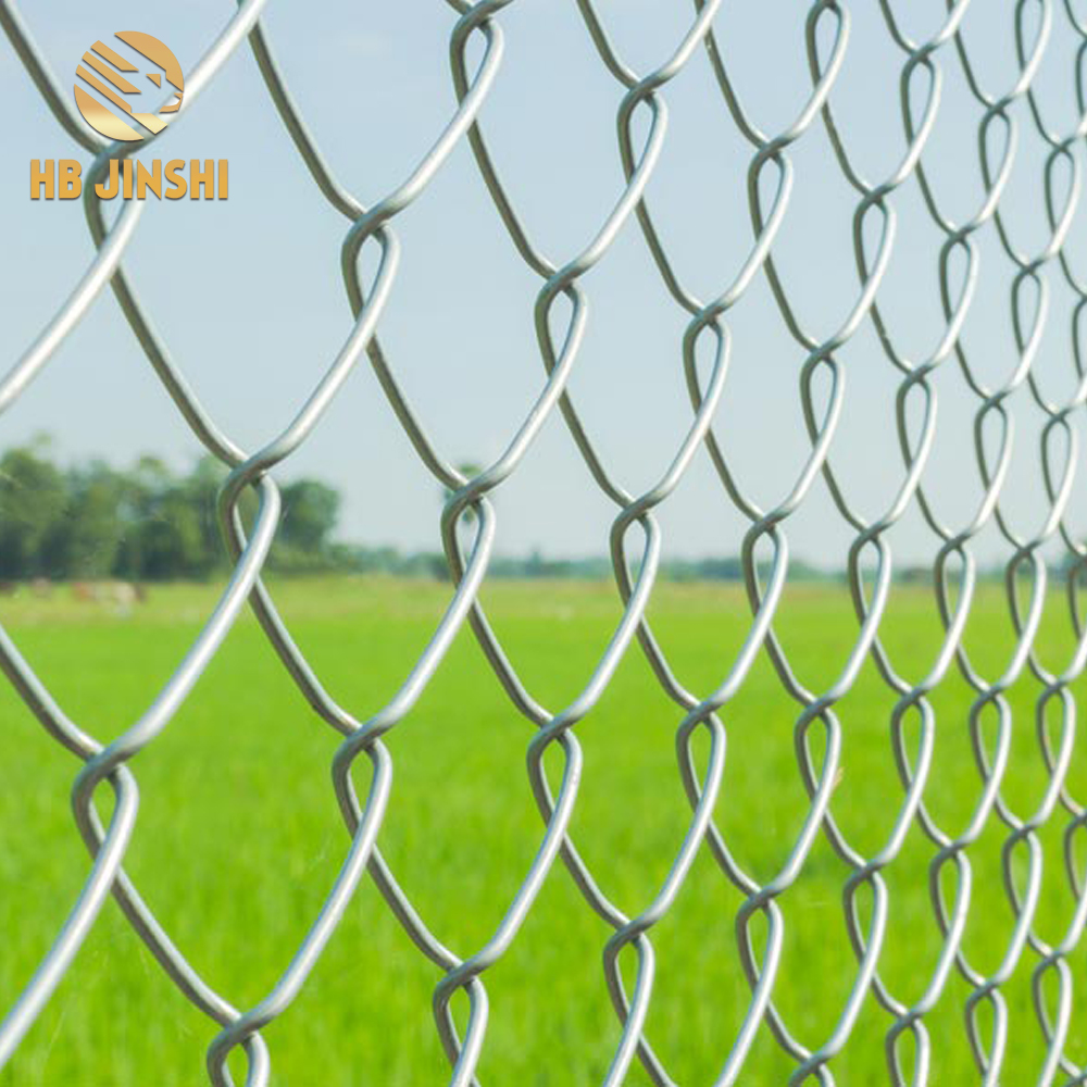 Green PVC coated 60*60mm opening 50m long chain link fencing