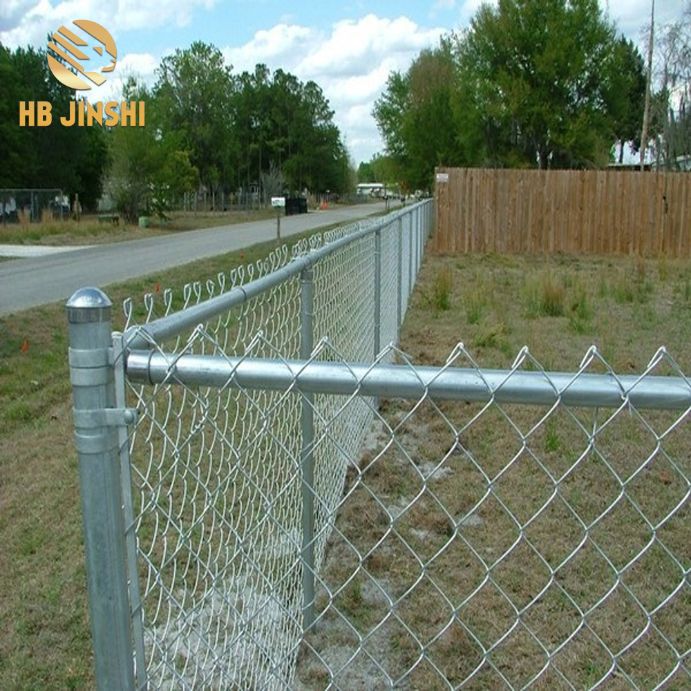 Chain link fence with tension rod and tension band made in China