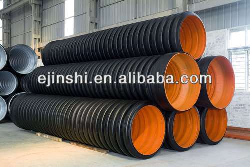 SN4 Sewage PVC double wall corrugated pipe
