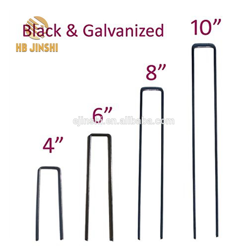 100x 6-Inch Galvanized Ground Garden Staples Stakes Pins