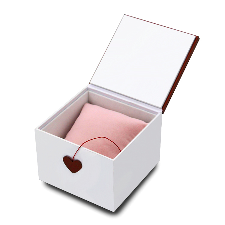 Lovely jewelry packing box custom logo white cardboard paper jewellery box
