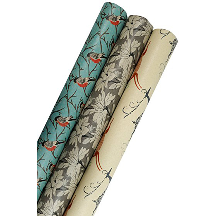 New product fancy design packaging printed eco-friendly gift wrapping paper