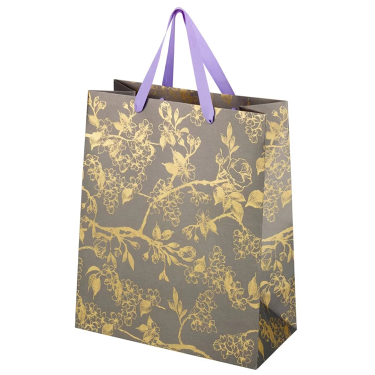 Golden printing Shopping Bag,Tote Bag For Gift packaging industry
