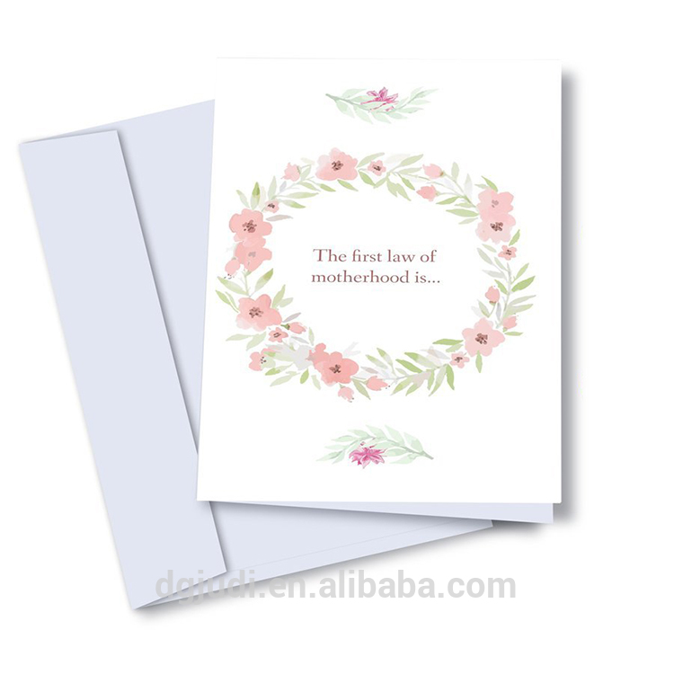 Floral Pattern Handmade Greeting Card for Mother's Day- Supplier OEM Service