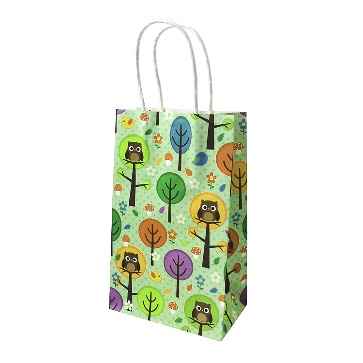 Decoration colorful printed paper shopping bag with personalized design