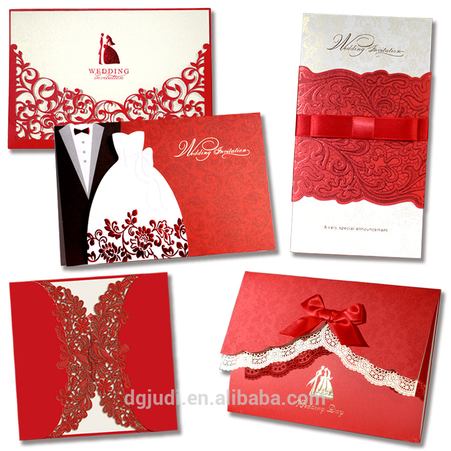 Wholesale elegant wedding invitation decorative greeting card