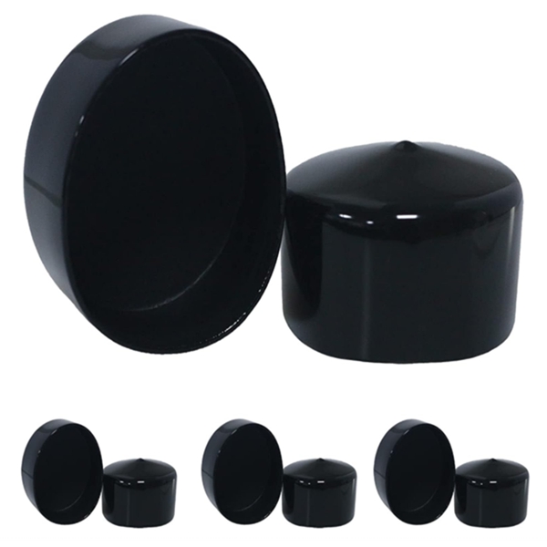 2 1/2 Pipe Tube Rubber End Round Caps Plug Insert Decking Black Tips PVC Flexible Vacuum Plastic End Caps