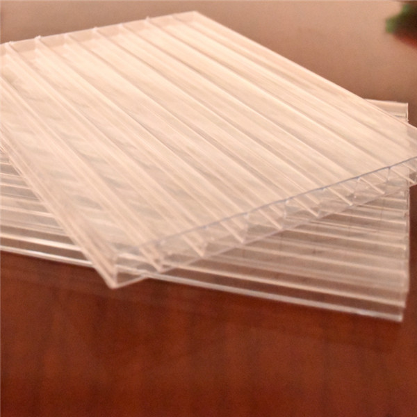 three layers 10mm green house polycarbonate hollow sheet