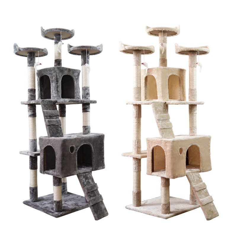 Wholesale multi storey cat tree house and sisal rope cat tower post cat climbing tree