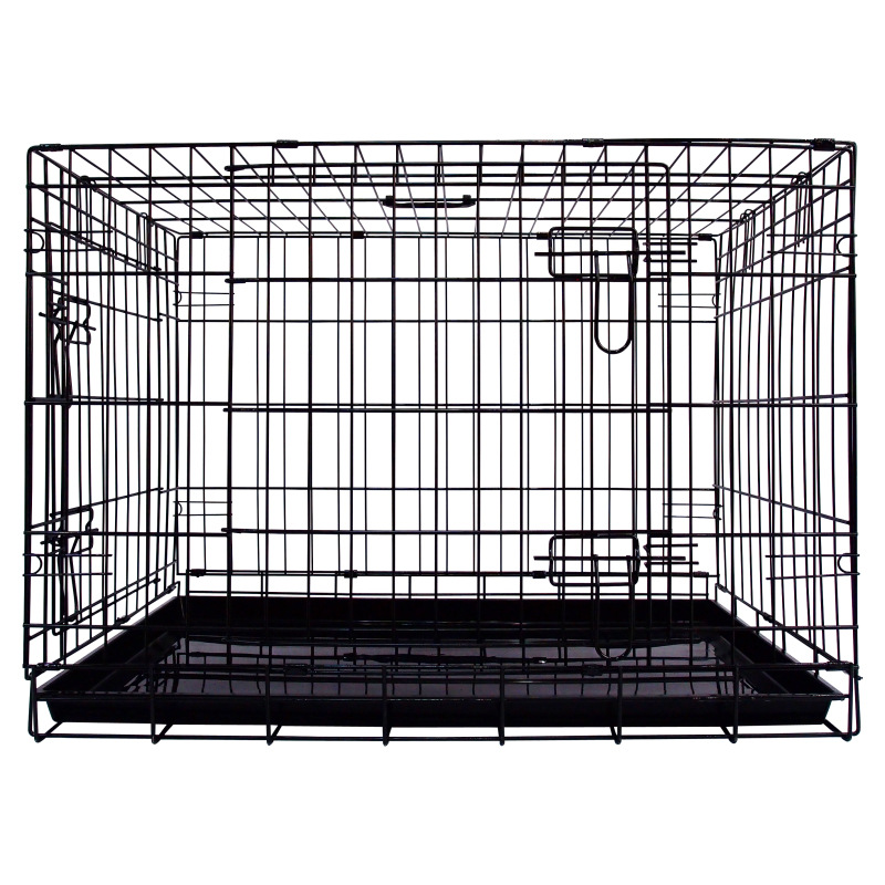 76*54*44 size high quality spray type large dog cage strap bottom tray can be folded and stored