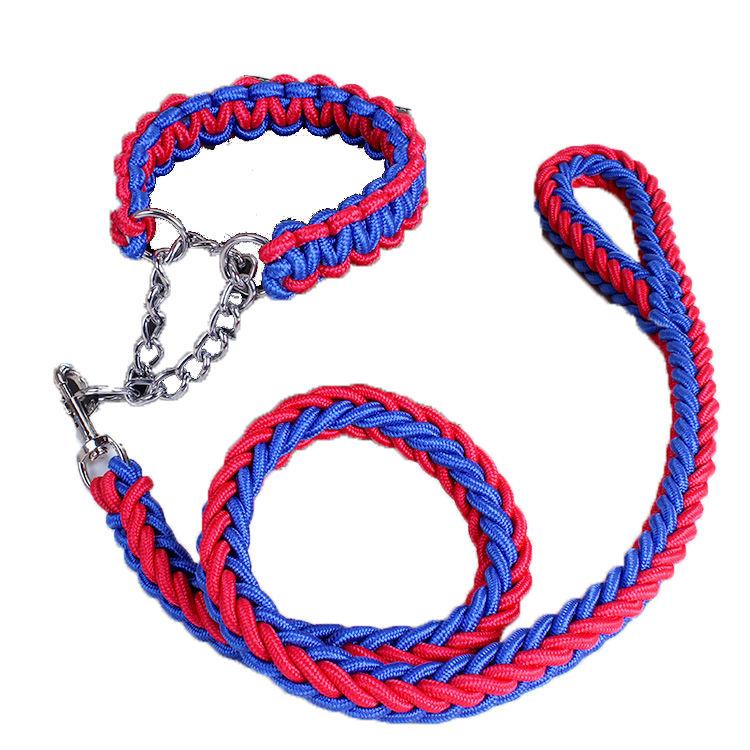 Can be customized hand-woven metal P chain is not easy to break free of pet supplies dog leash