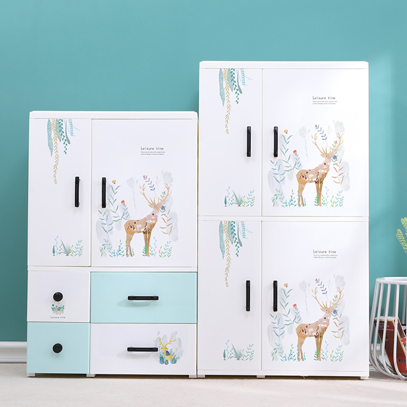 60 multifunctional baby storage plastic cartoon cabinet