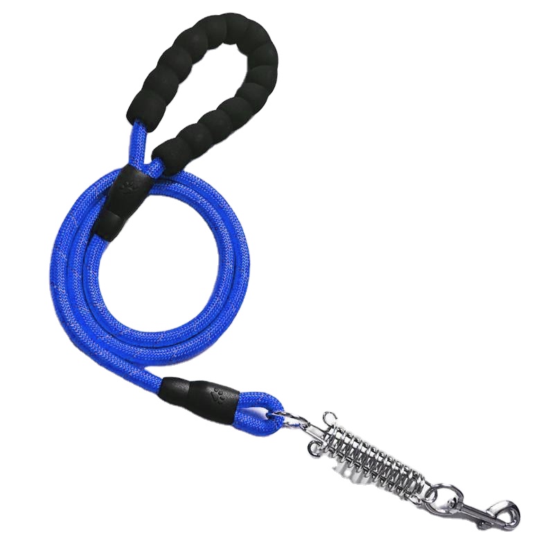 Hot sale reflective leash nylon leash outdoor tracking rope safety spring dog leash