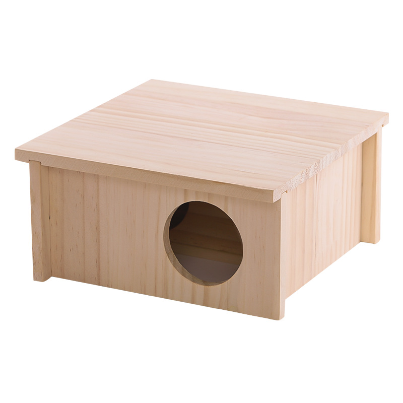 Low Cost Small Animal Nest Mini Habitat House Wooden Luxury Houses Steps, Hideout,Chamber-Maze Multi Chamber Room for Hamster