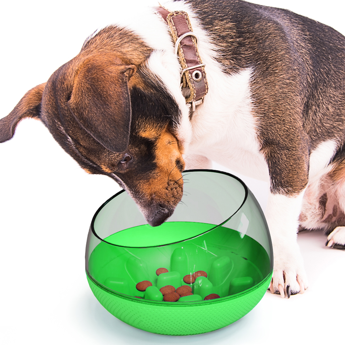 New design space capsule shaking pet slow food bowl tumbler cat and dog food bowl
