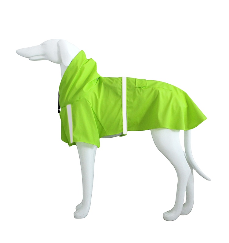 Wholesale customizable adjustable reflective waterproof dog raincoat with hood