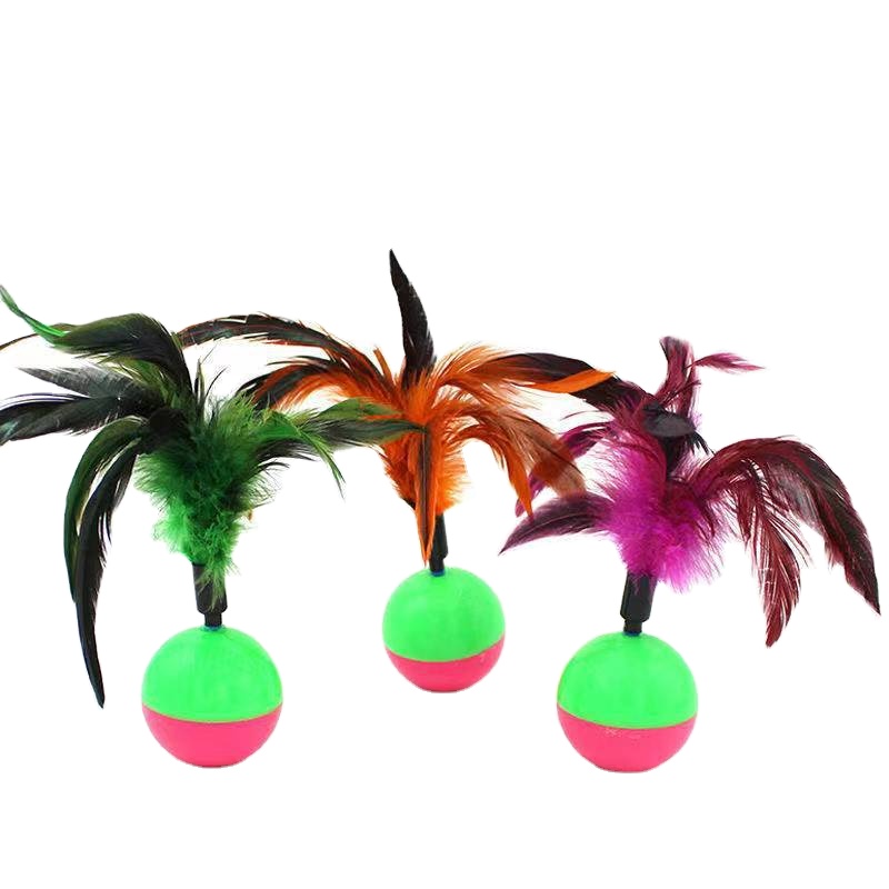 Wholesale Clearance Interactive Cat Toys Funny Tumbler Feather Cat Toys