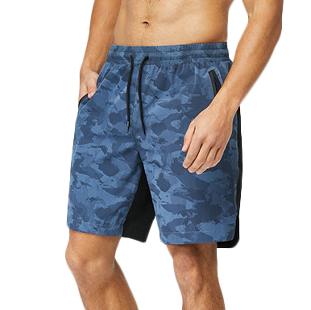 Men's Shorts Quick Dry Athletic Camo Running Shorts with Zipper Pockets for Gym, Workout, Hiking