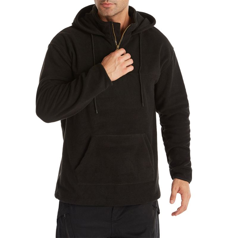 Men Half Zip Hoodies - Polar Fleece Half Zip Pullover Sweatshirt with Pockets