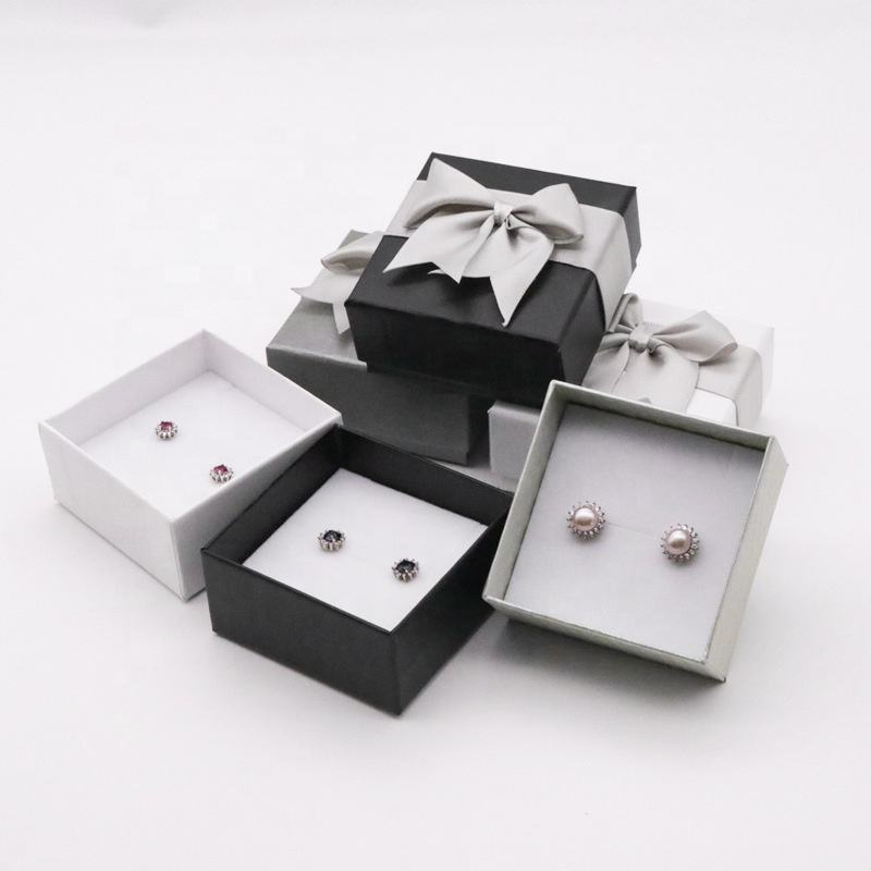 Custom jewelry earring necklace storage organizer gift box packaging with foam