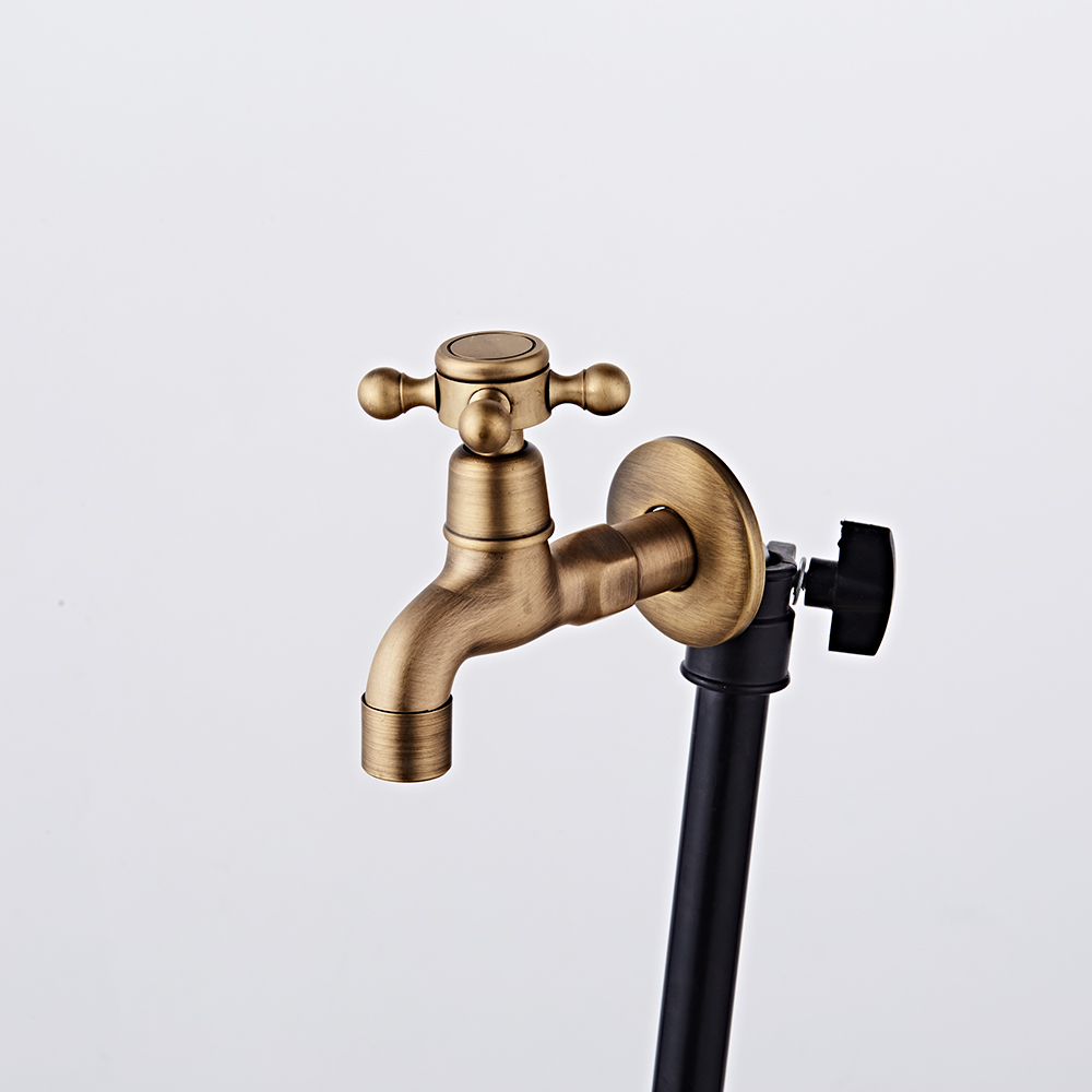 Golden retro style small basin faucet